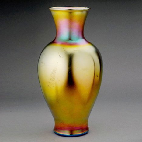 3272 - Gold Aurene Iridescent Vase