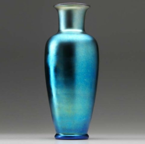 3273 - Blue Aurene Iridescent Vase