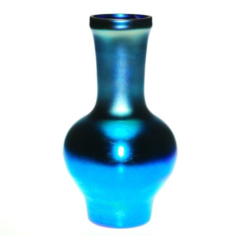 3275 - Blue Aurene Iridescent Vase
