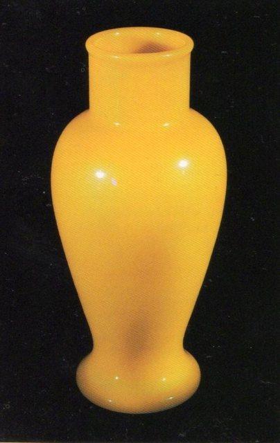3313 - Mandarin Yellow Translucent Vase