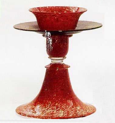 3316 - Gold Ruby Cintra Cintra Candlestick