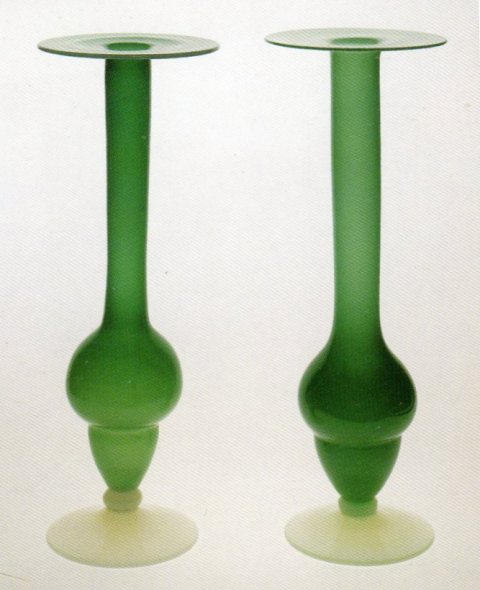 3320 - Green Jade Jade Candlestick