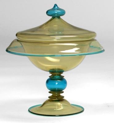 3348 - Amber Transparent Compote