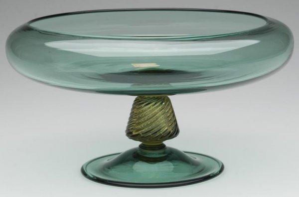 3379 - Antique Green Transparent Bowl