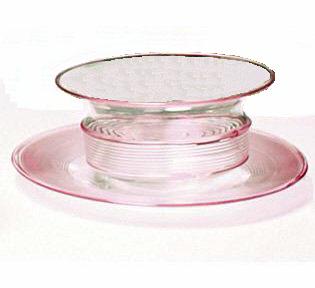 3390 - Colorless Transparent Fingerbowl & Underplate