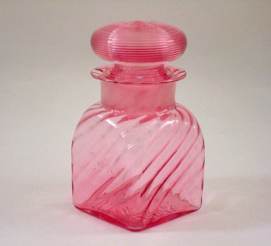 3463 - Gold Ruby Transparent Bottle