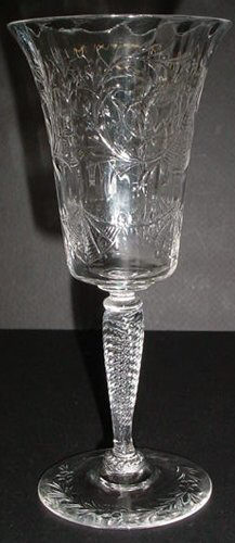 3551 - Colorless Engraved Goblet