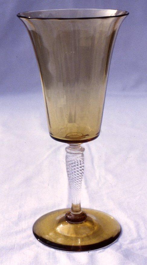 3551 - Amber Transparent Goblet