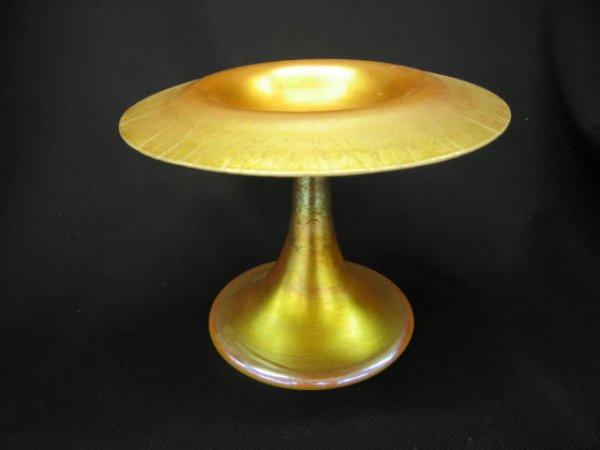 3577 - Gold Calcite Iridescent Compote