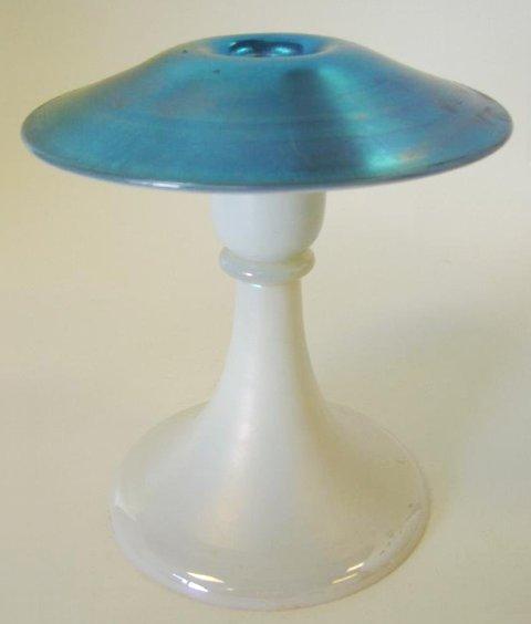 3581 - Blue Calcite Iridescent Candlestick