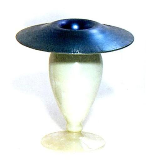 3582 - Blue Calcite Iridescent Vase