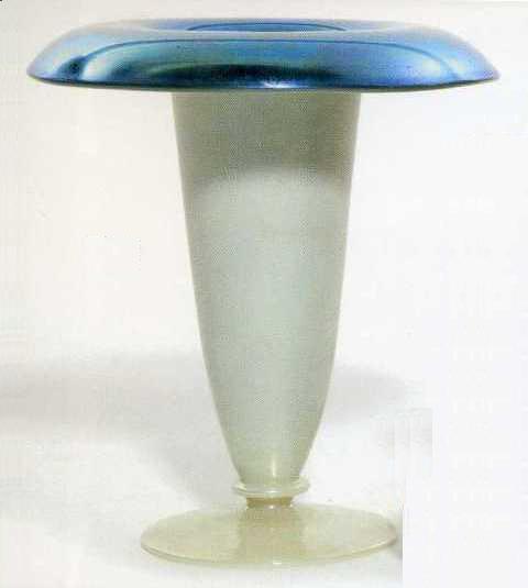 3583 - Blue Calcite Iridescent Vase