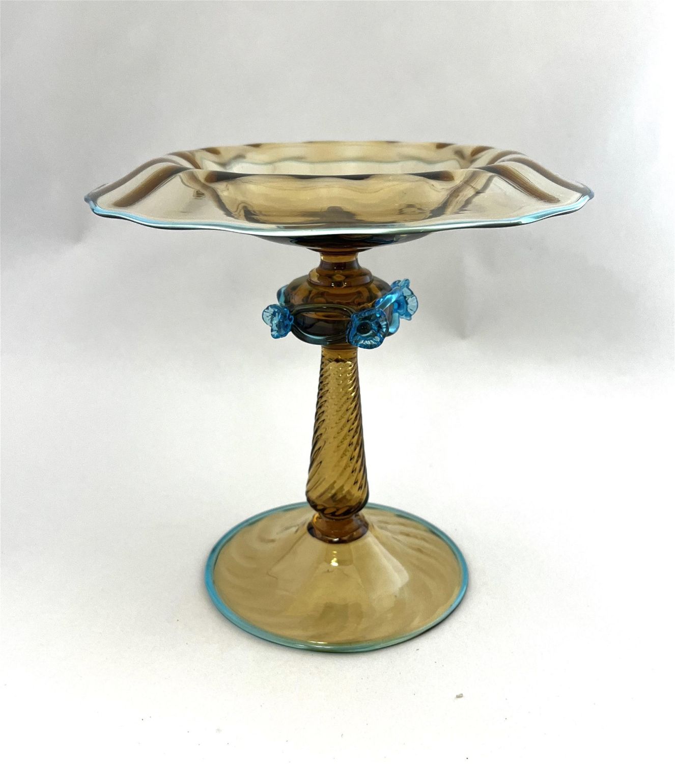 3584 - Amber Transparent Compote