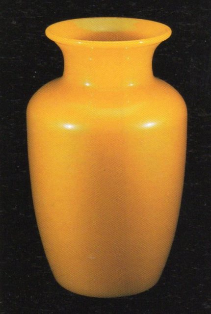 3594 - Mandarin Yellow Translucent Vase