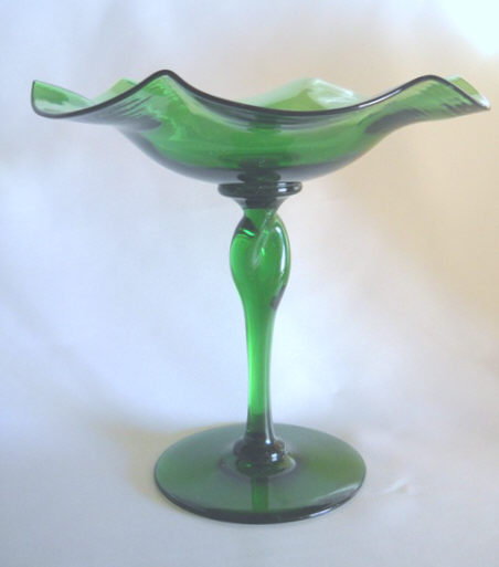 367 - Green Transparent Compote