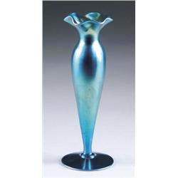 451 - Blue Aurene Iridescent Vase