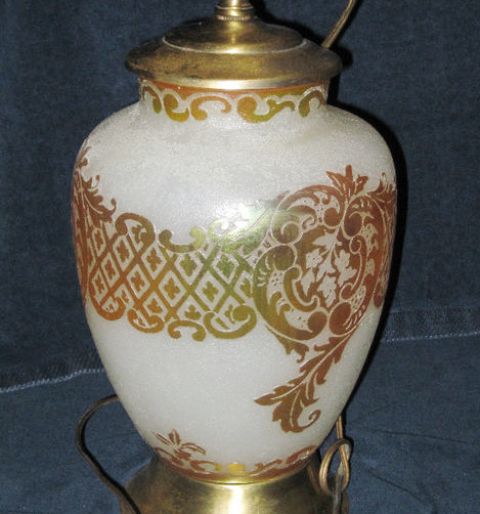 6272 - Acid Etched Vase/Lamp