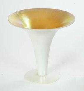 5064 - Gold Calcite Iridescent Vase