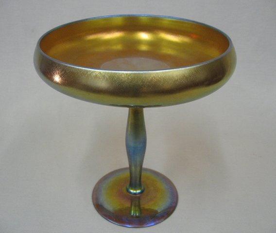 5066 - Gold Aurene Iridescent Compote