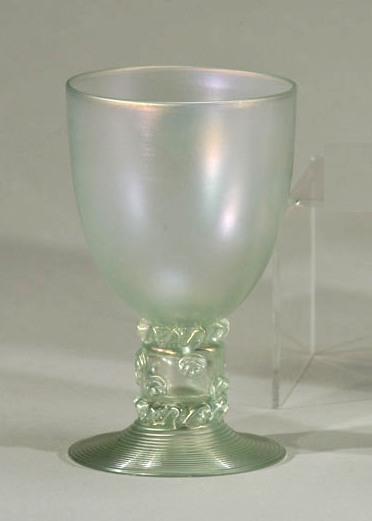 5067 - Aqua Marine Iridescent Goblet