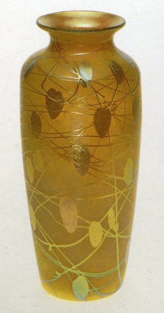 506 - Yellow Iridescent Vase