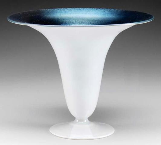 5070 - Blue Calcite Iridescent Vase