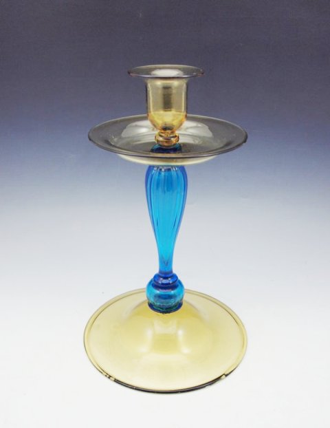 5086 - Amber Transparent Candlestick