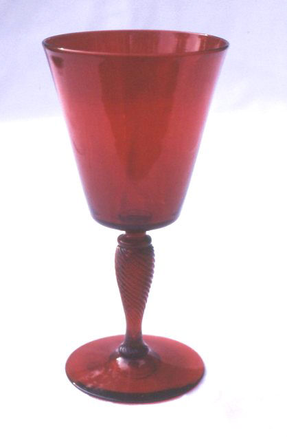 5088 - Selenium Red Transparent Goblet