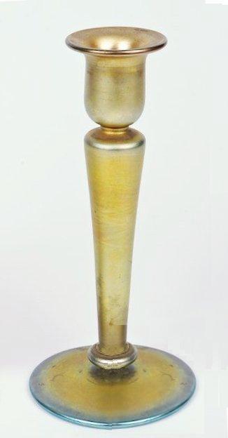 5094 - Gold Aurene Iridescent Candlestick