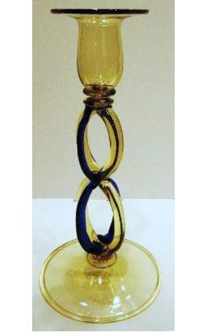 5112 - Amber Transparent Candlestick