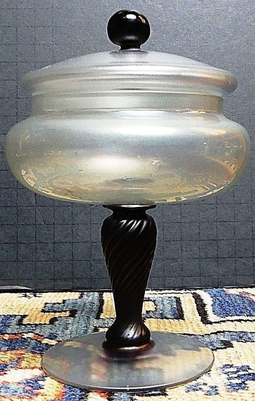 5128 - Verre de Soie Iridescent Covered Vase