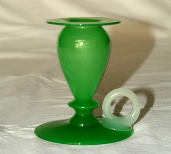 5146 - Green Jade Jade Candlestick