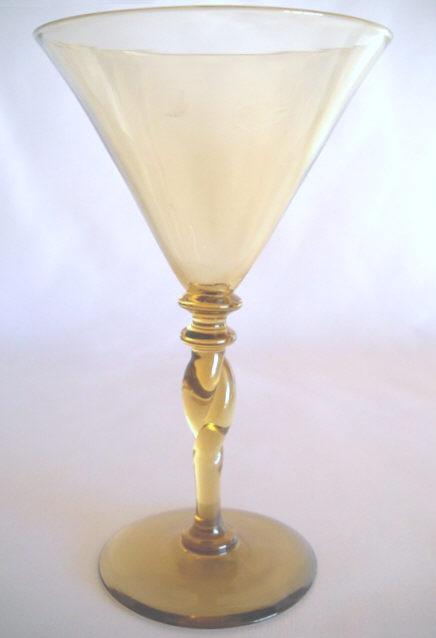 5154 - Amber Transparent Goblet