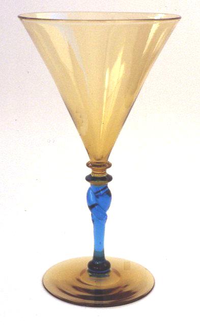 5154 - Amber Transparent Goblet