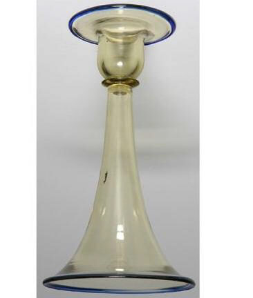 5165 - Amber Transparent Candlestick