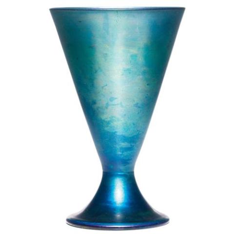 5192 - Blue Aurene Iridescent Goblet