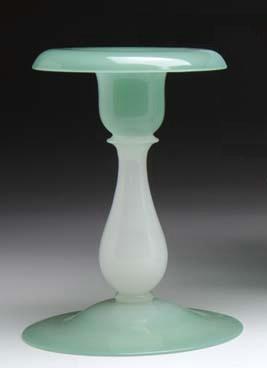 5196 - Green Jade Jade Candlestick