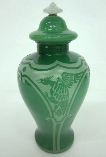 5225 - Acid Etched Covered Vase