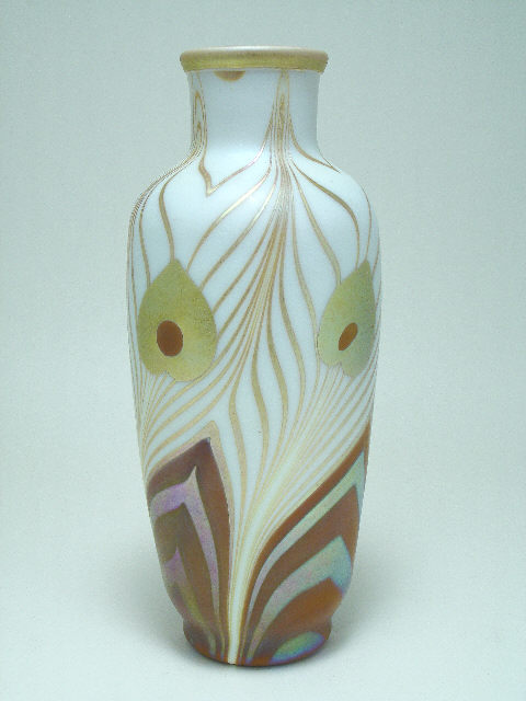 533 - Brown Aurene Iridescent Vase