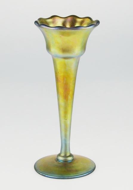 561 - Gold Aurene Iridescent Vase