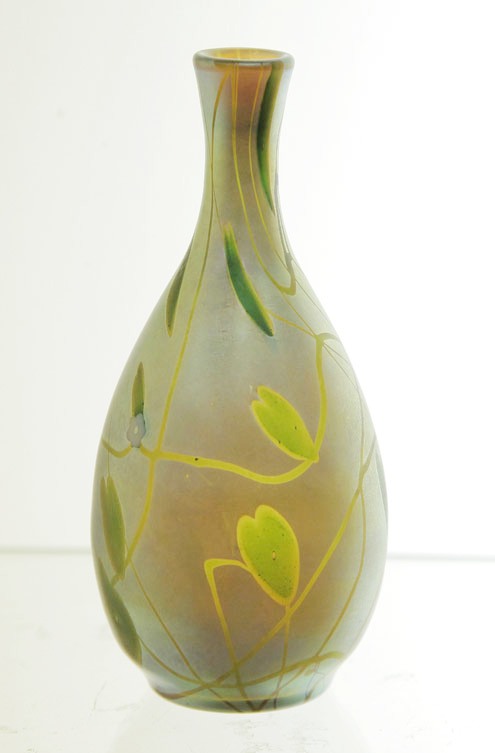 574 - Gold Aurene Iridescent Vase