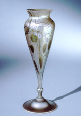 576 - Gold Aurene Iridescent Vase