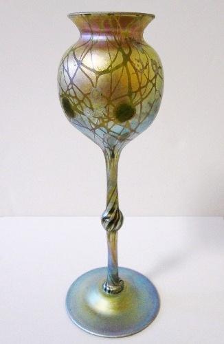 578 - Gold Aurene Iridescent Vase