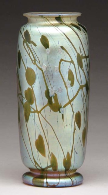 581 - Gold Aurene Iridescent Vase