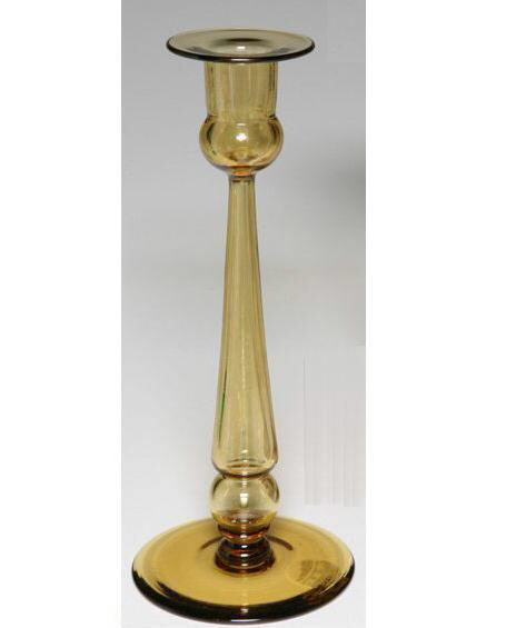 6002 - Amber Transparent Candlestick