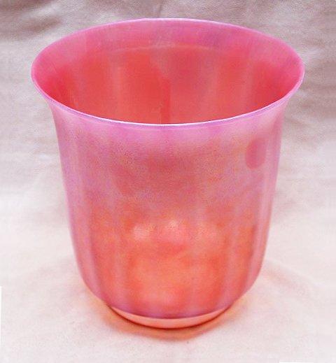 6030 - Oriental Poppy Iridescent Vase