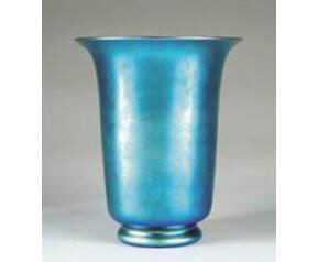 6030 - Blue Aurene Iridescent Vase