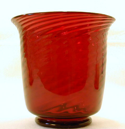 6030 - Selenium Red Transparent Vase