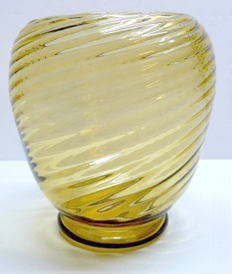 6031 - Amber Transparent Vase
