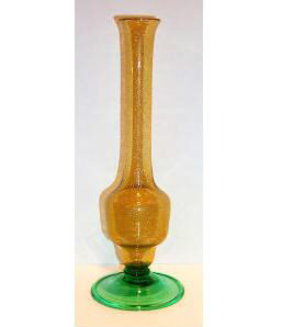 6033 - Amber Transparent Vase